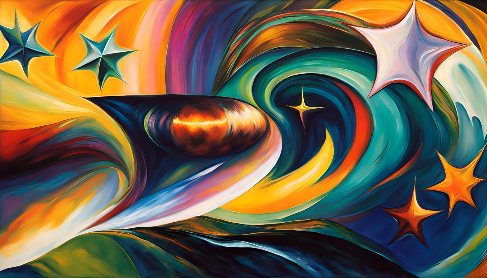 Surreal Vortex of Iridescent Energy