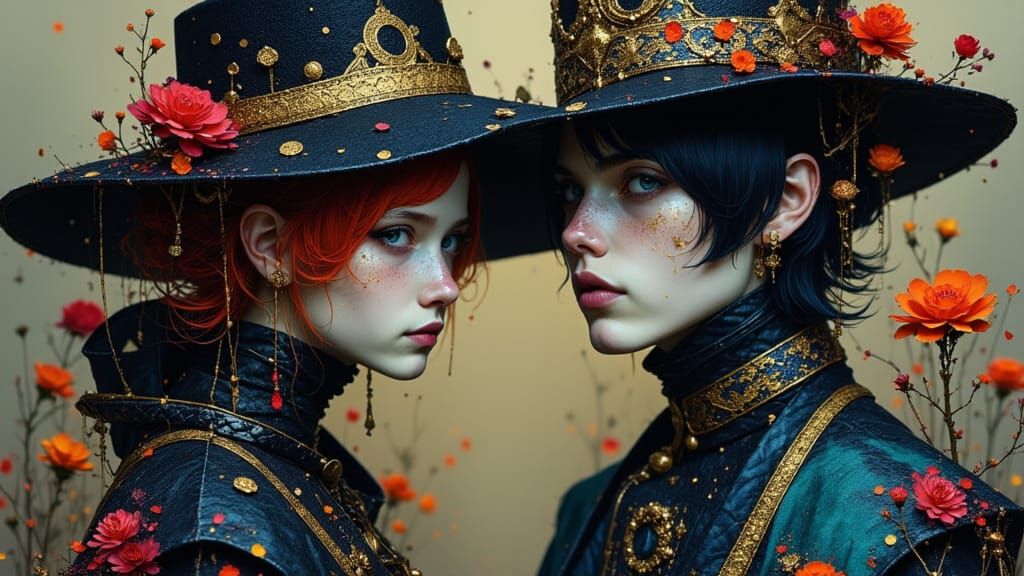 Mystical Portrait of Miss Poison and Mister Salamander