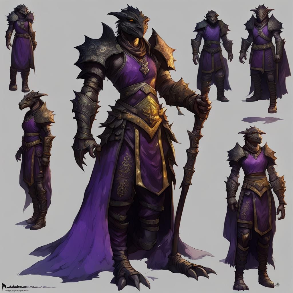 Dragonborn Twins: Dark Fantasy Art in 8k Resolution