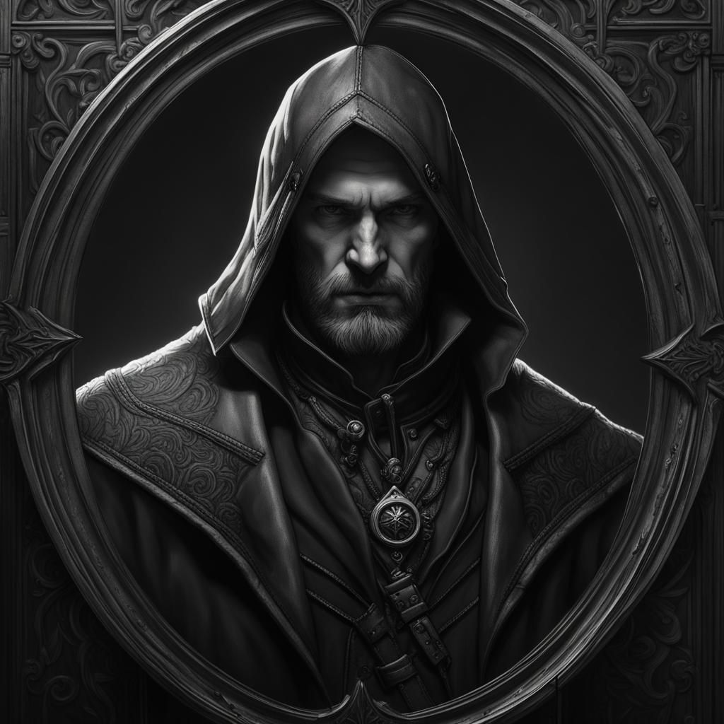 Gothic Portrait of Rogue in Dark Fantasy Style