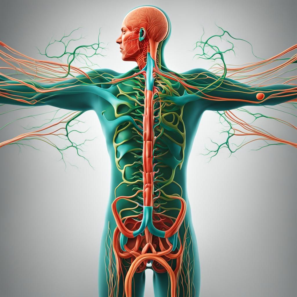 Dynamic Lymphatic Fluid Movement in Digital Art