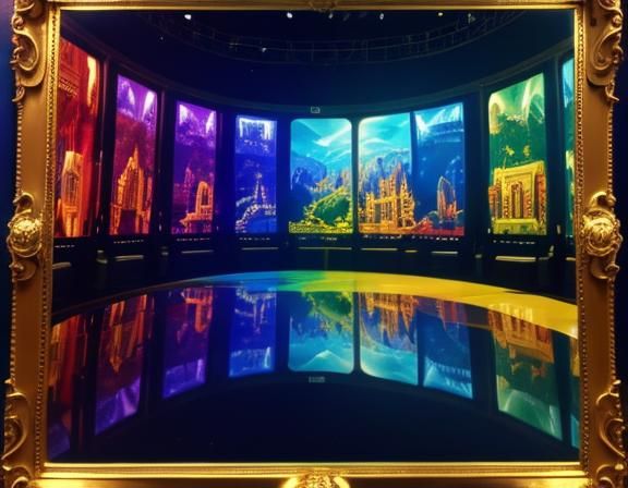 Magic Mirror Reflecting a Technicolor Mythical Realm