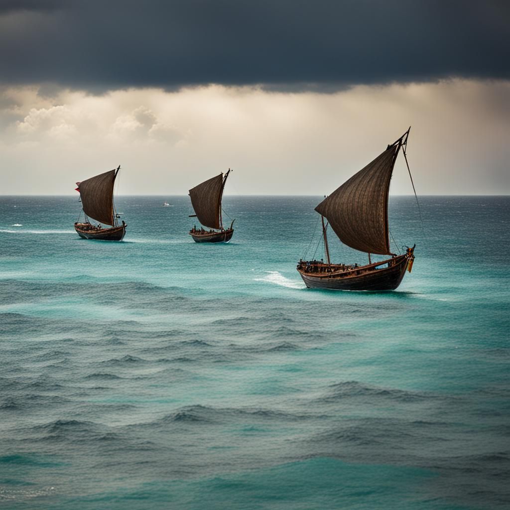 Dhows in storm