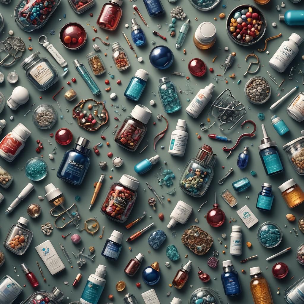Fantastical Pharmaceutical Ad in Detailed Matte Painting