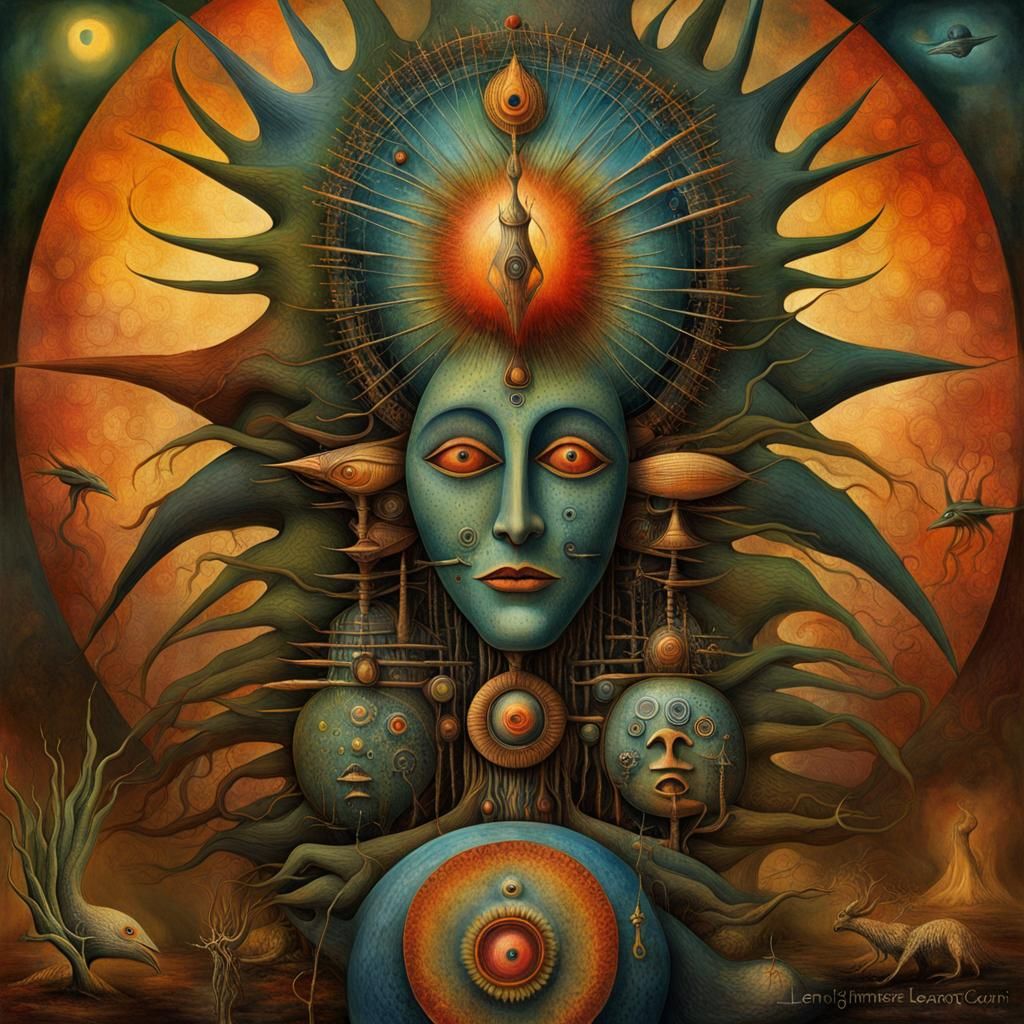 Surreal Biometric Dreamscape in Watercolor Style