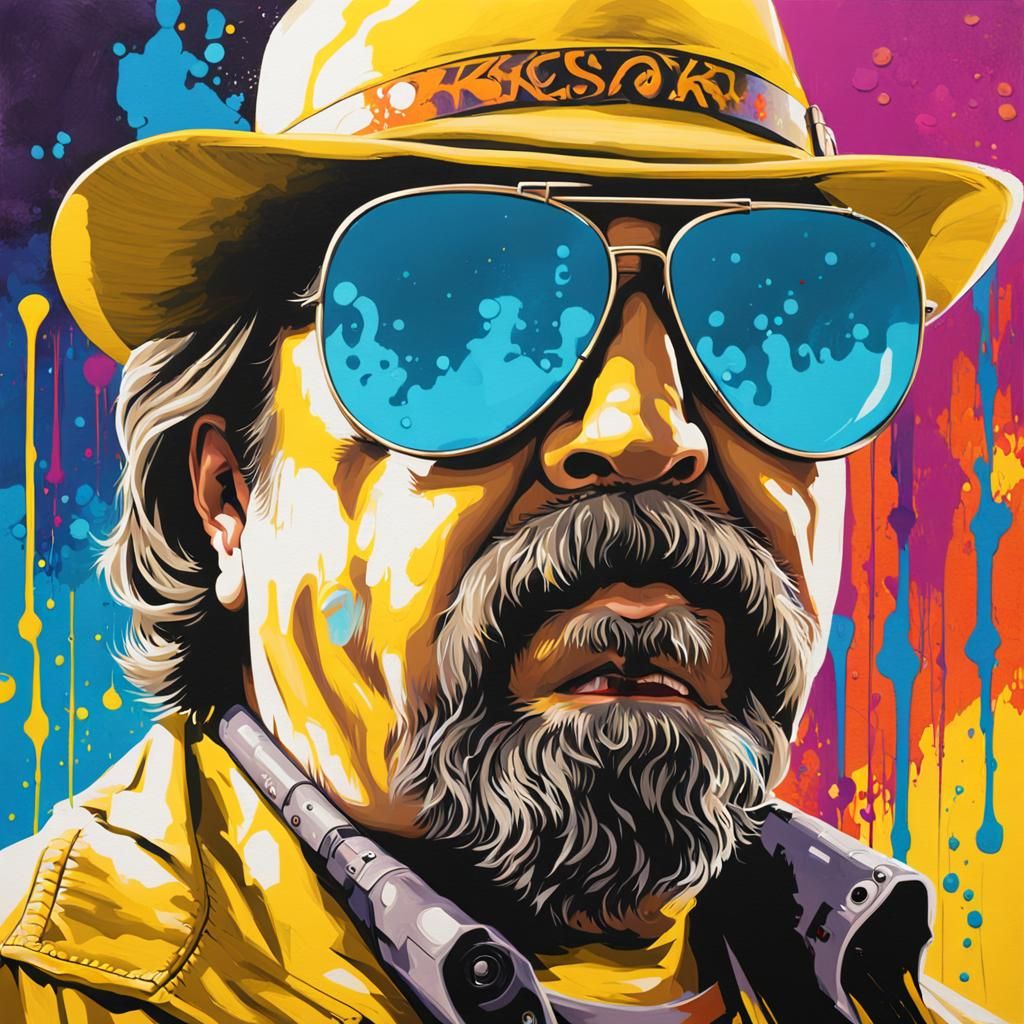 The Big Lebowski as Colorful Graffiti Art