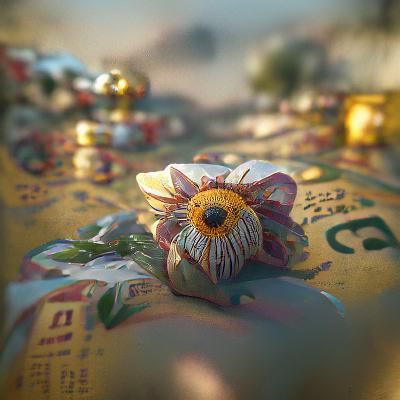 Surreal Floral Faces: A Dreamscape Inspired by Klimt and Mon...