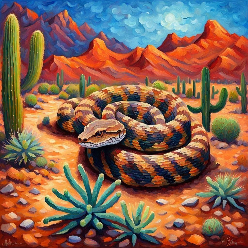 Arid Desert Landscape Generated by AI