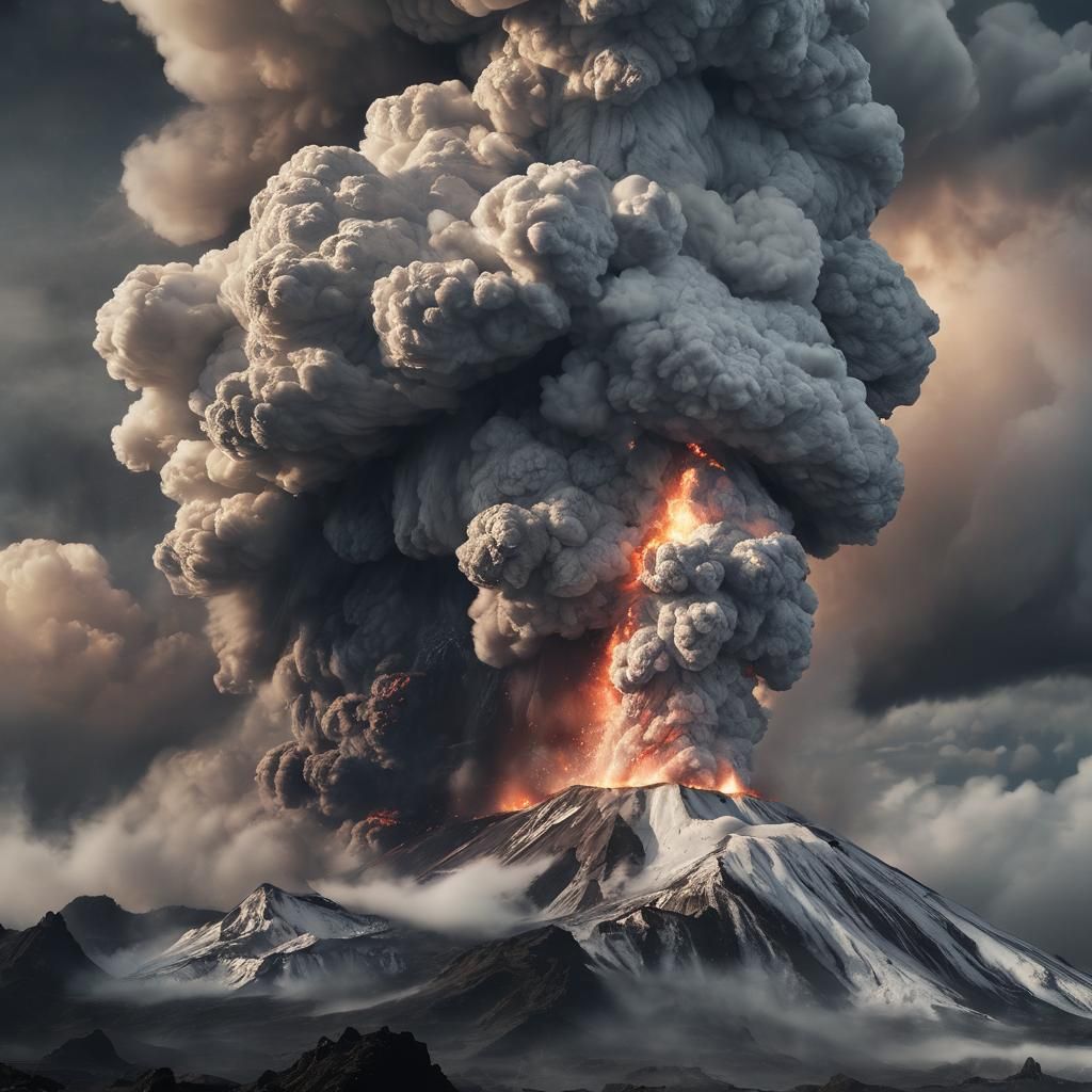 Volcano Erupts: Dramatic Digital Matte Painting