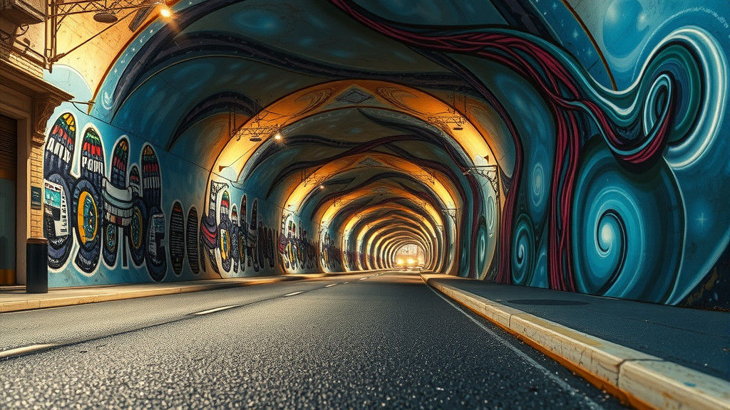 Optical Illusion Street Art: Underground City