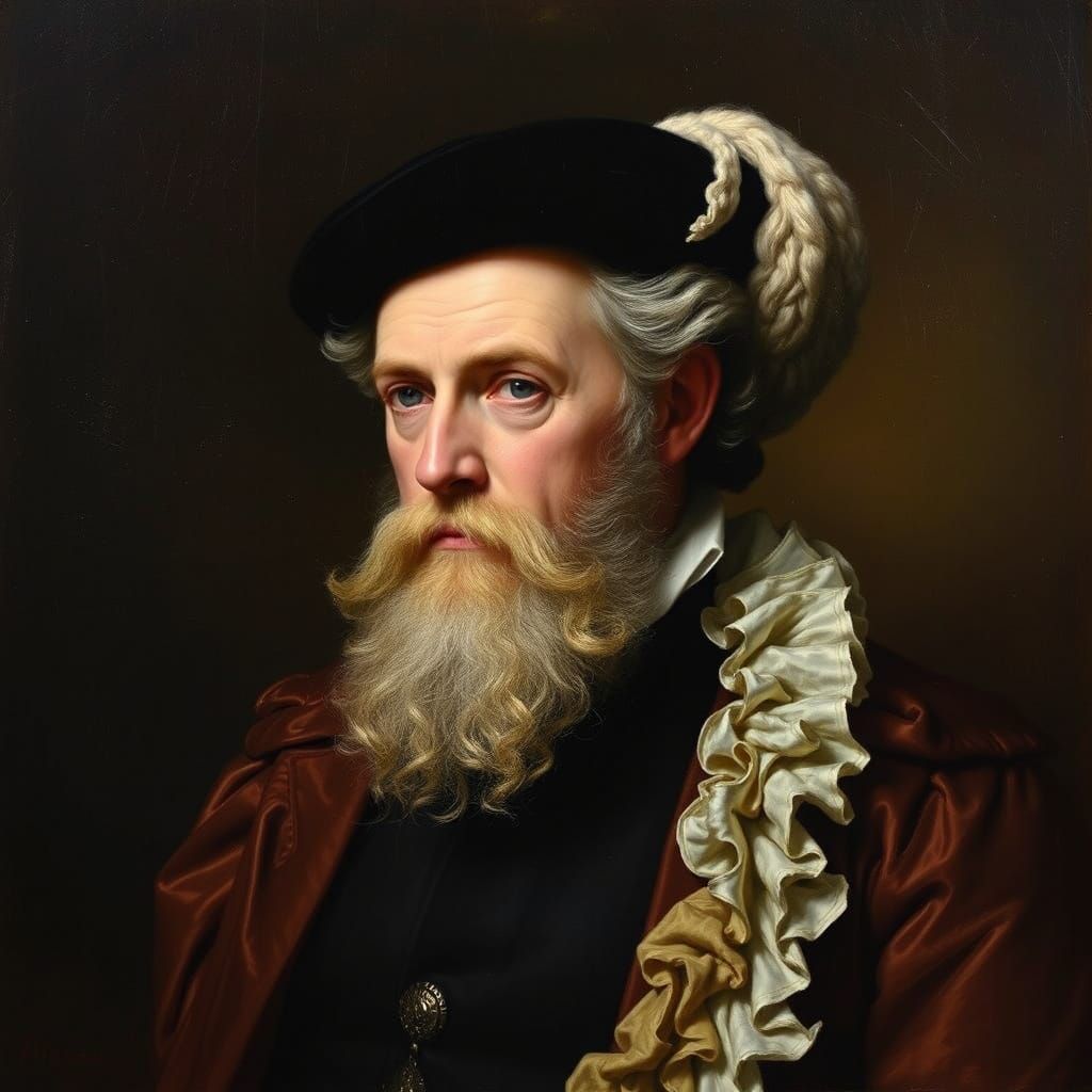 Elegant Victorian Aristocrat in Baroque Lighting