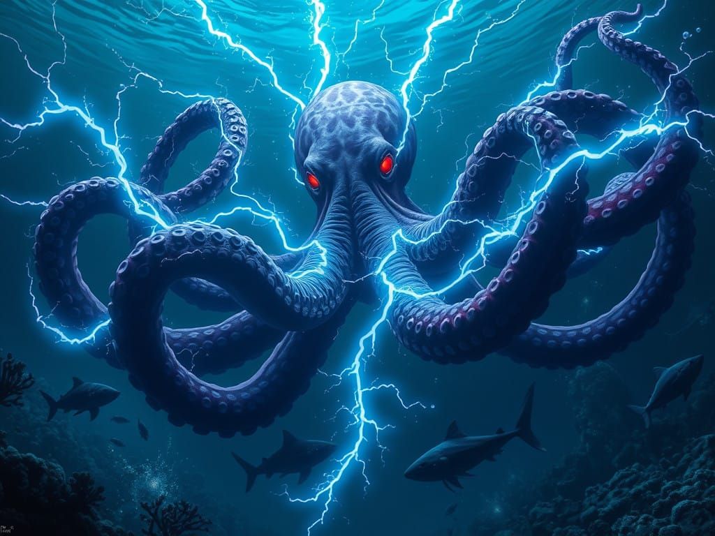 Electrifying Octopus Reaches for the Sky