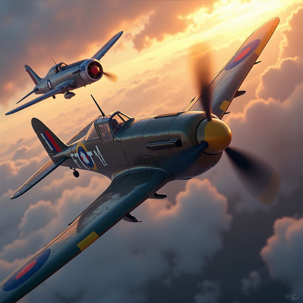 WWII Plane Dogfight in Hyper-Realistic Detail