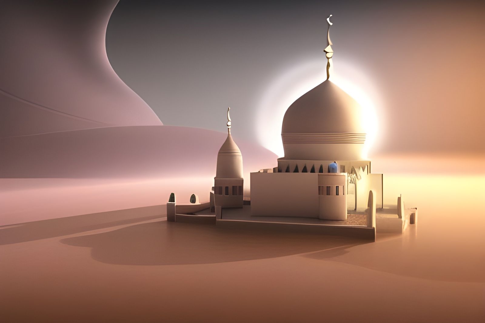 Cosmic Mosque: A Fantasy Landscape in 3D