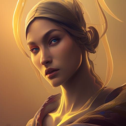 Sagittarius Portrait in Hyperdetailed Art Style