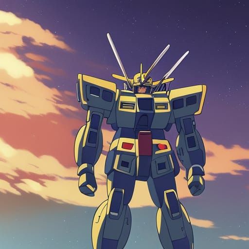 Gundam in Anime Key Visual Style