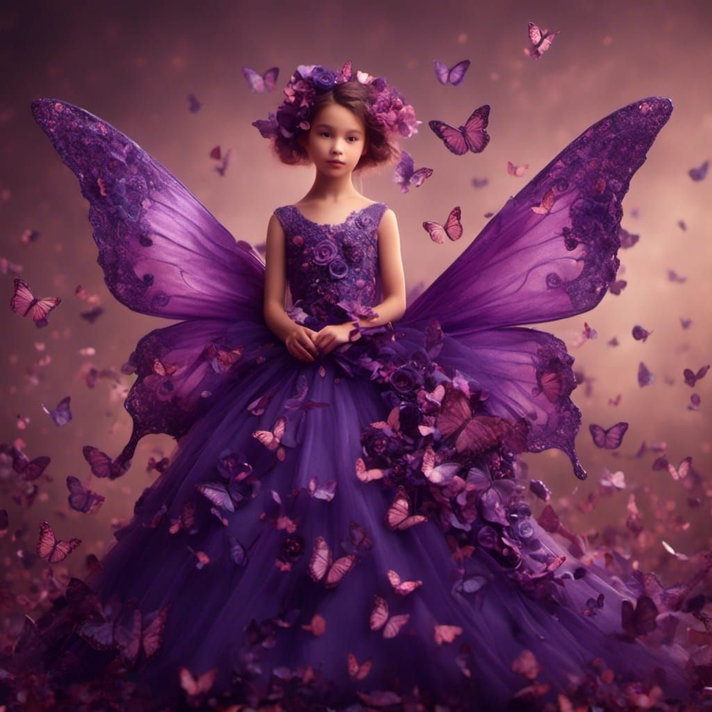 Purple Butterfly Dress: A Beautiful Creation