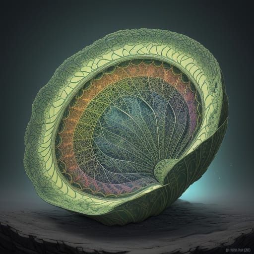 Vibrant Fractals in Nature, Hyperrealistic and Detailed