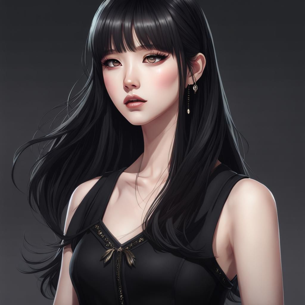 Beautiful K-Pop Idol Portrait in Hyperrealistic Style