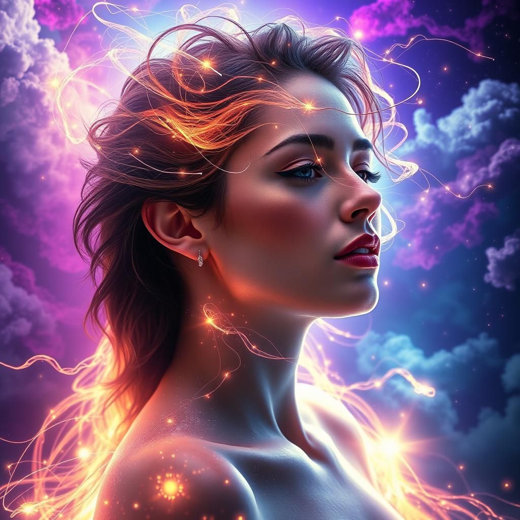 Luminous Woman Manifestation of Cosmic Energy