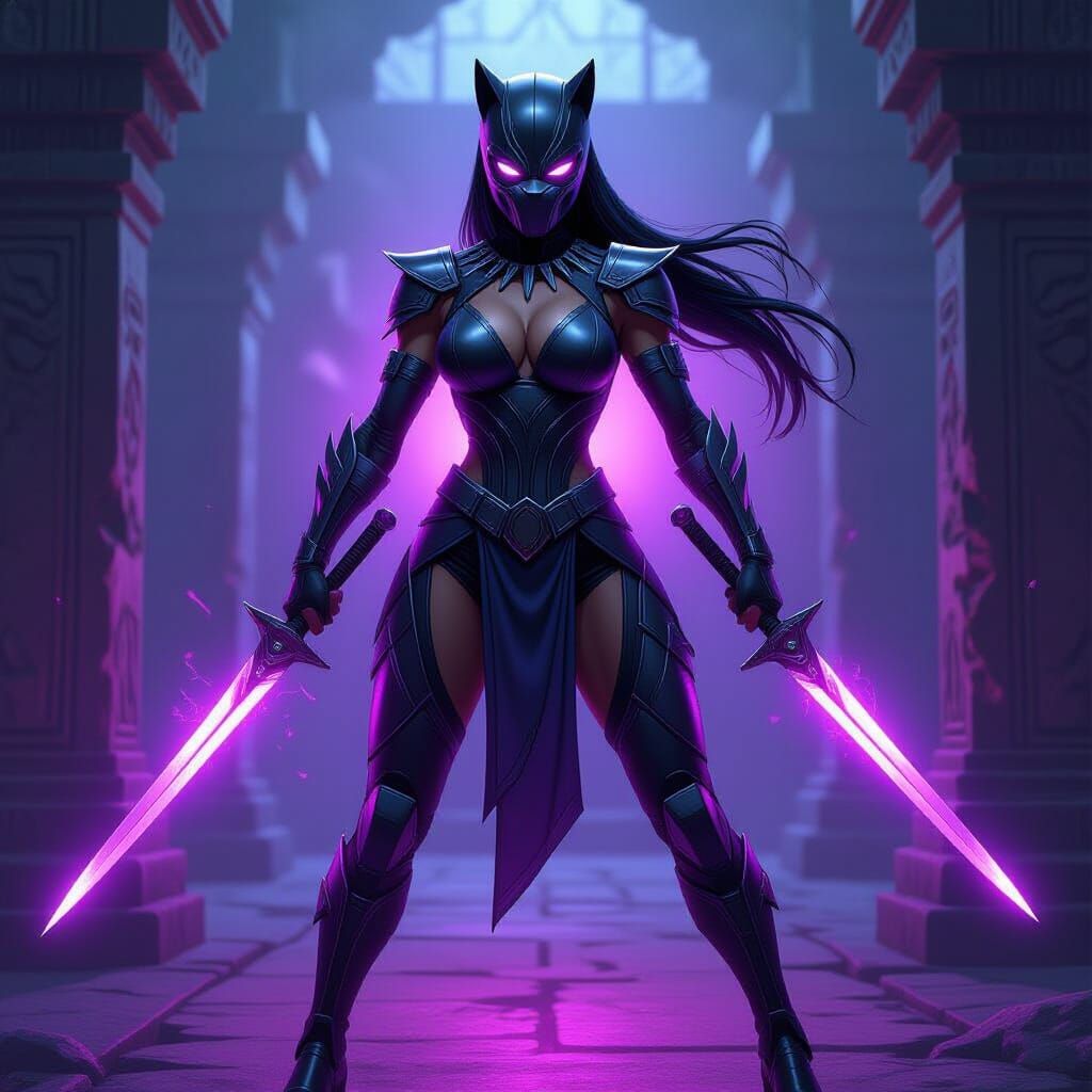 Warrior Fusion: Mileena Meets Black Panther