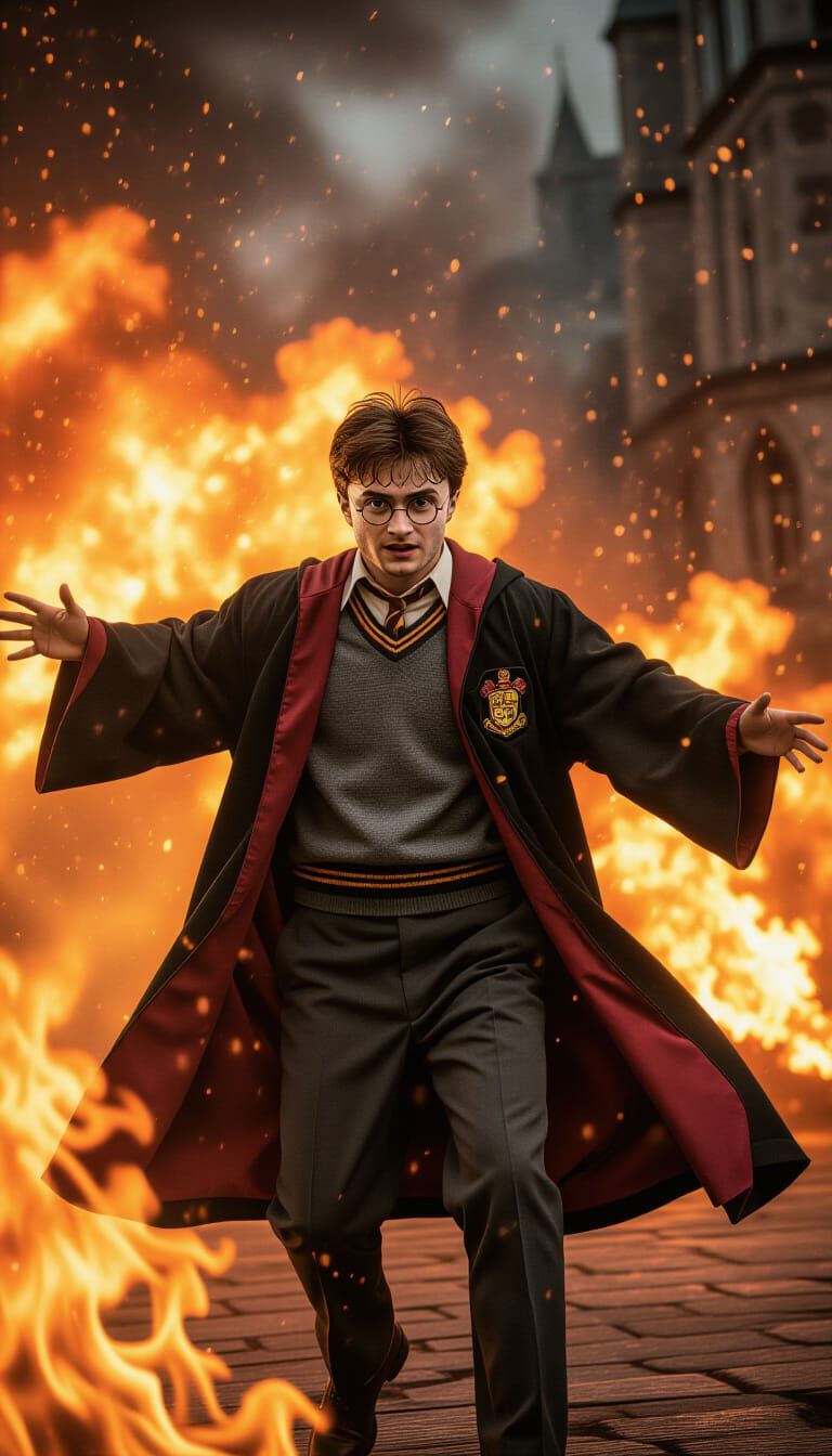 Harry Potter in Explosive Battle Scene