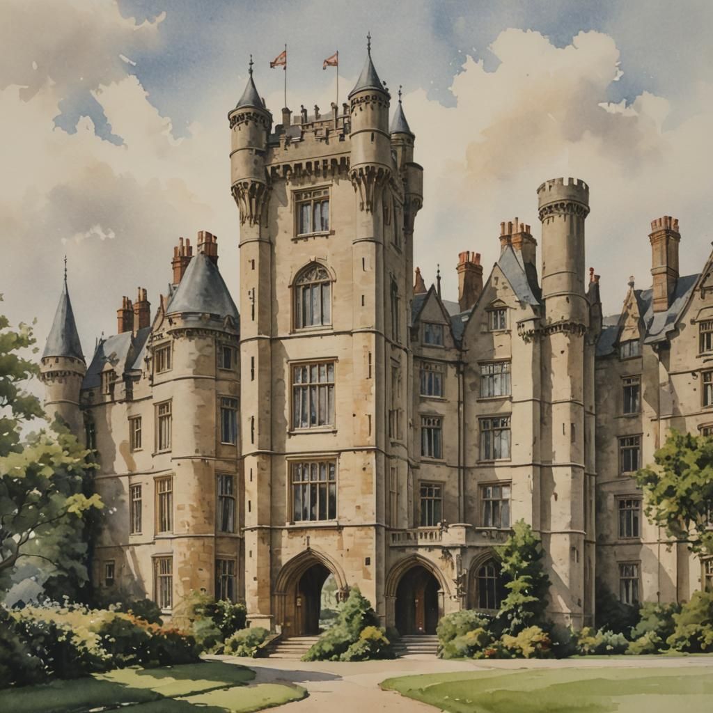 Horsley Towers in Watercolor