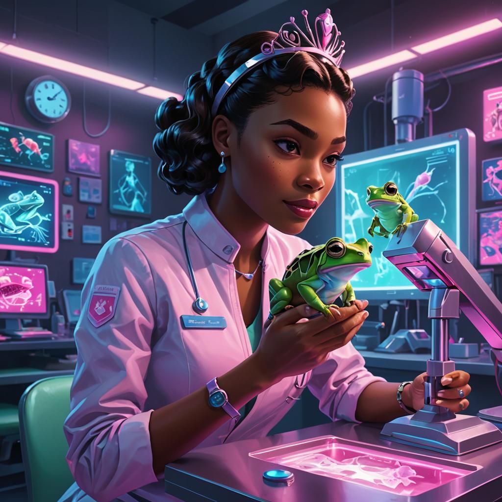 Futuristic Clinic: Princess Tiana, Veterinary Concept Art