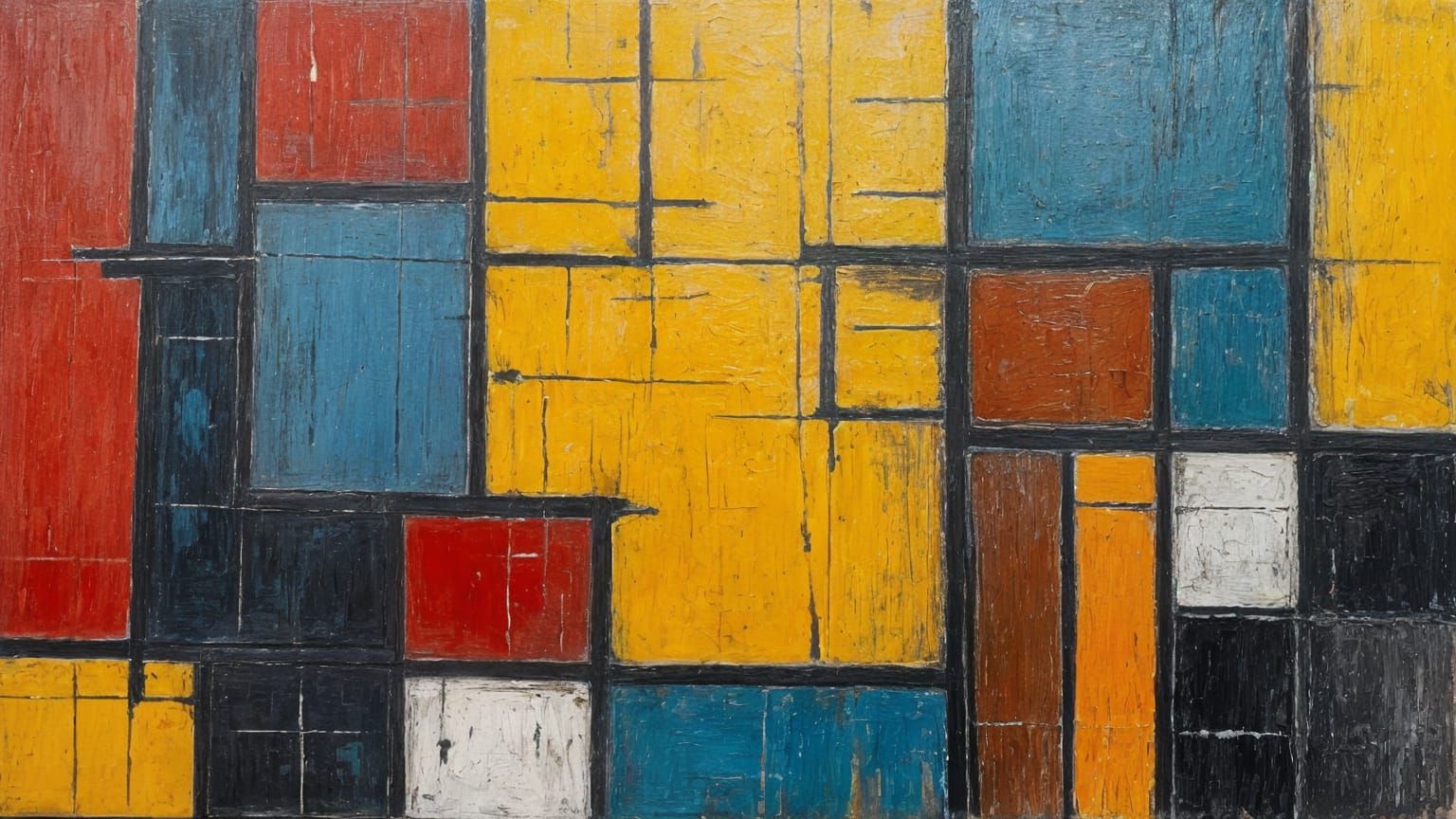 Mondrian's Victory Boogie-Woogie: An Abstract Collage