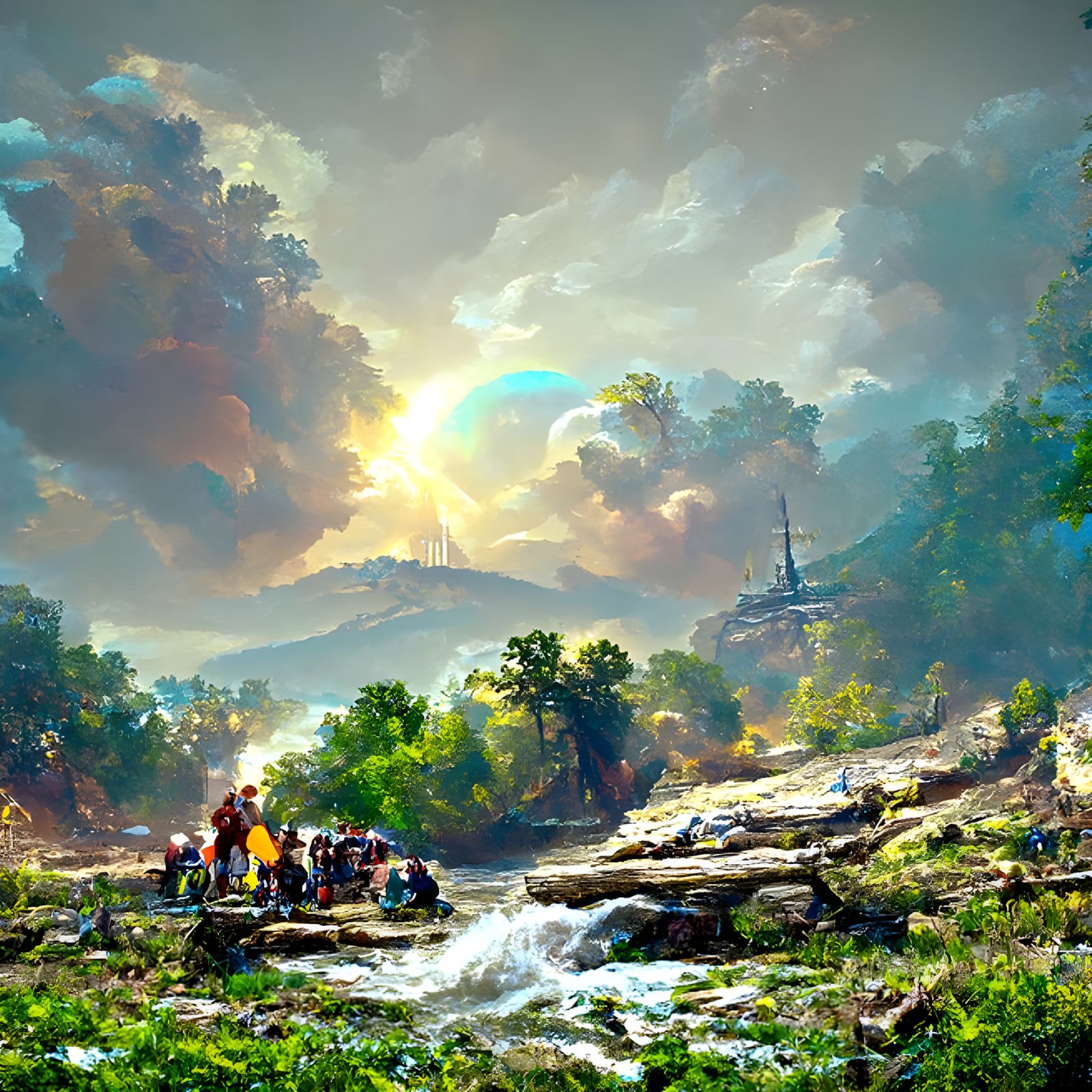 Digital Currency in 19th Century Landscape Style