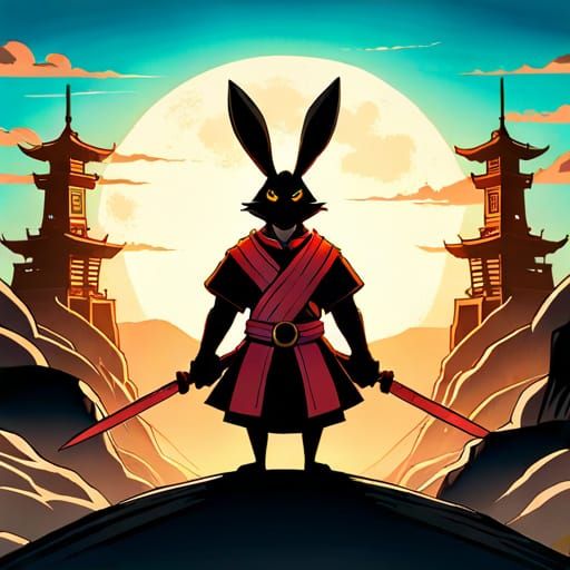 Samurai Jackrabbit by Genndy Tartakovsky Anime Style