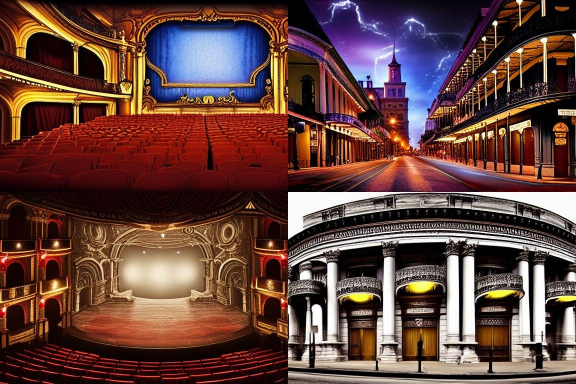 Coliseum Theatre: Cinematic Digital Painting of New Orleans