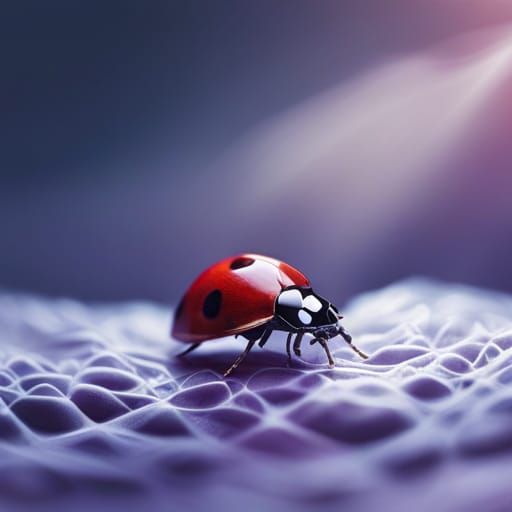 Hyperrealistic Ladybug in Splash Art Style