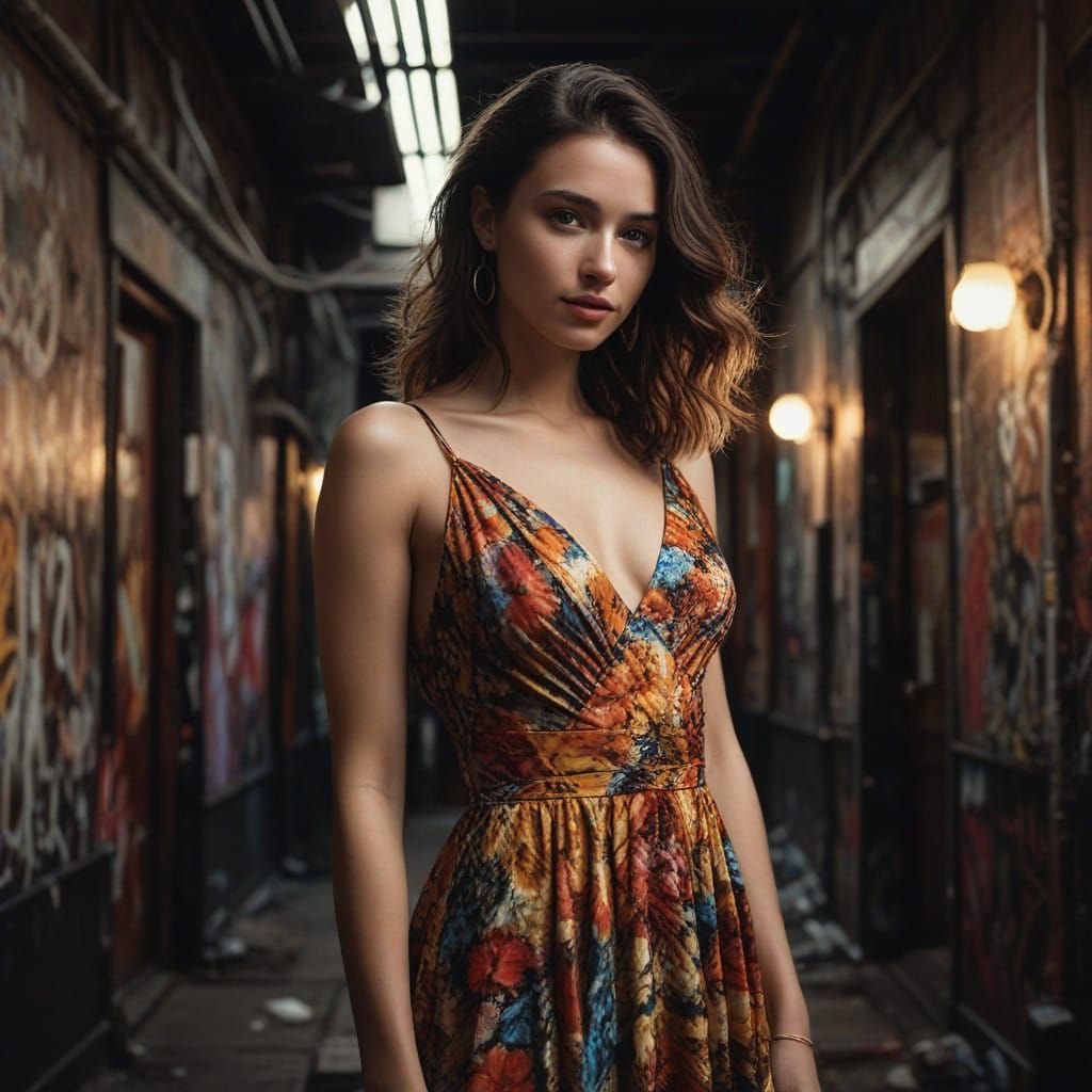 Exquisite Woman Basks in Cinematic Spotlight