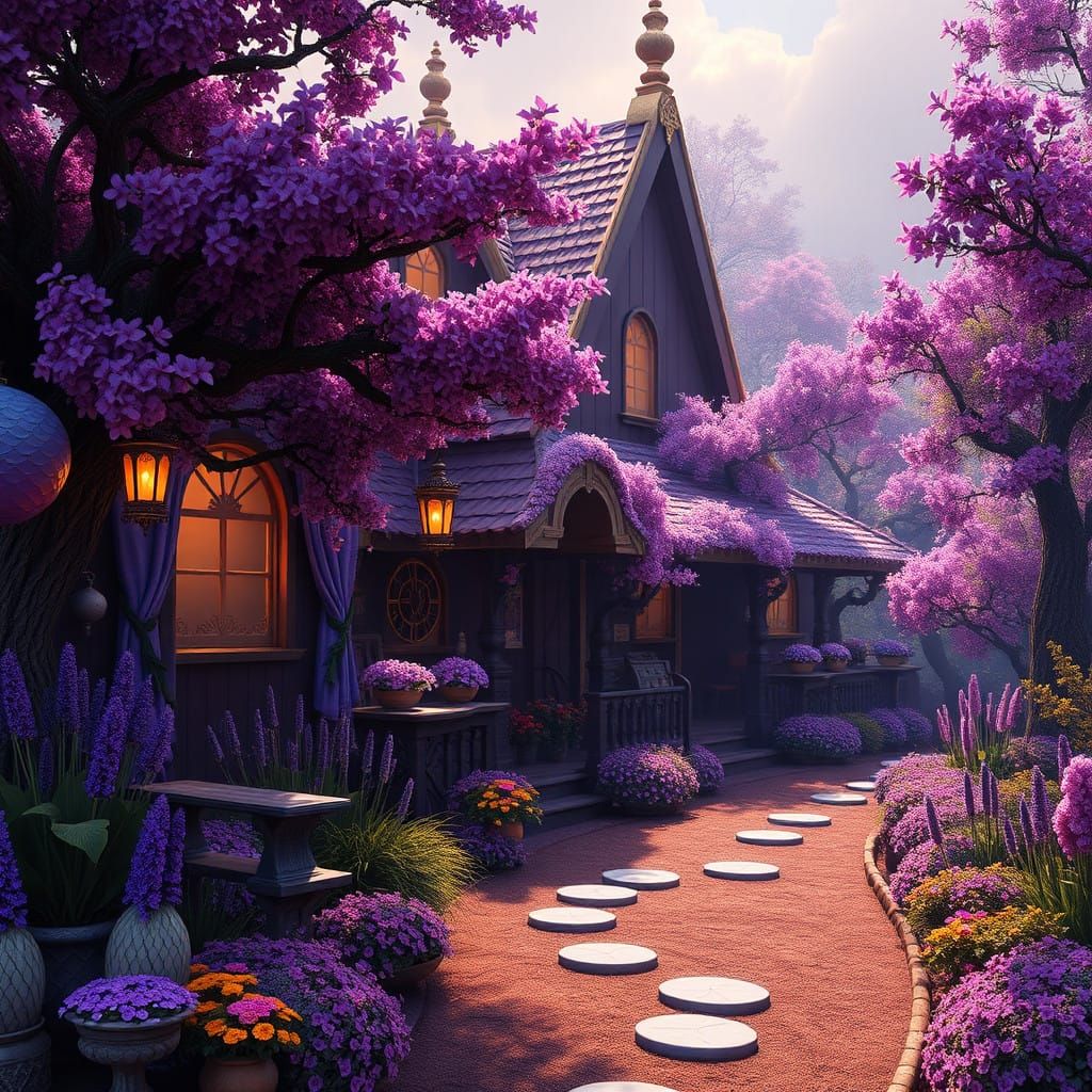 Fantastical Purple and Gold Nursery in Vibrant Color