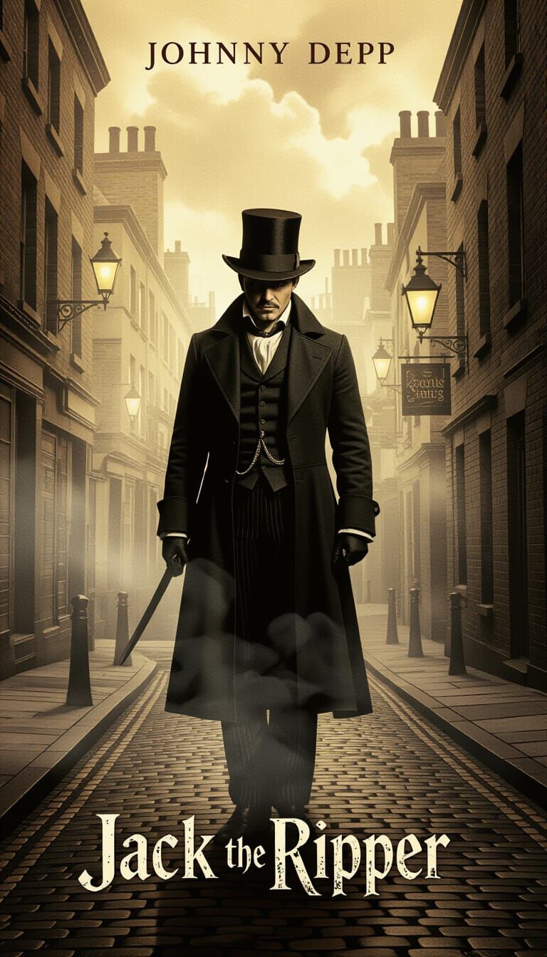 Jack the Ripper Movie Poster: Victorian Digital Painting