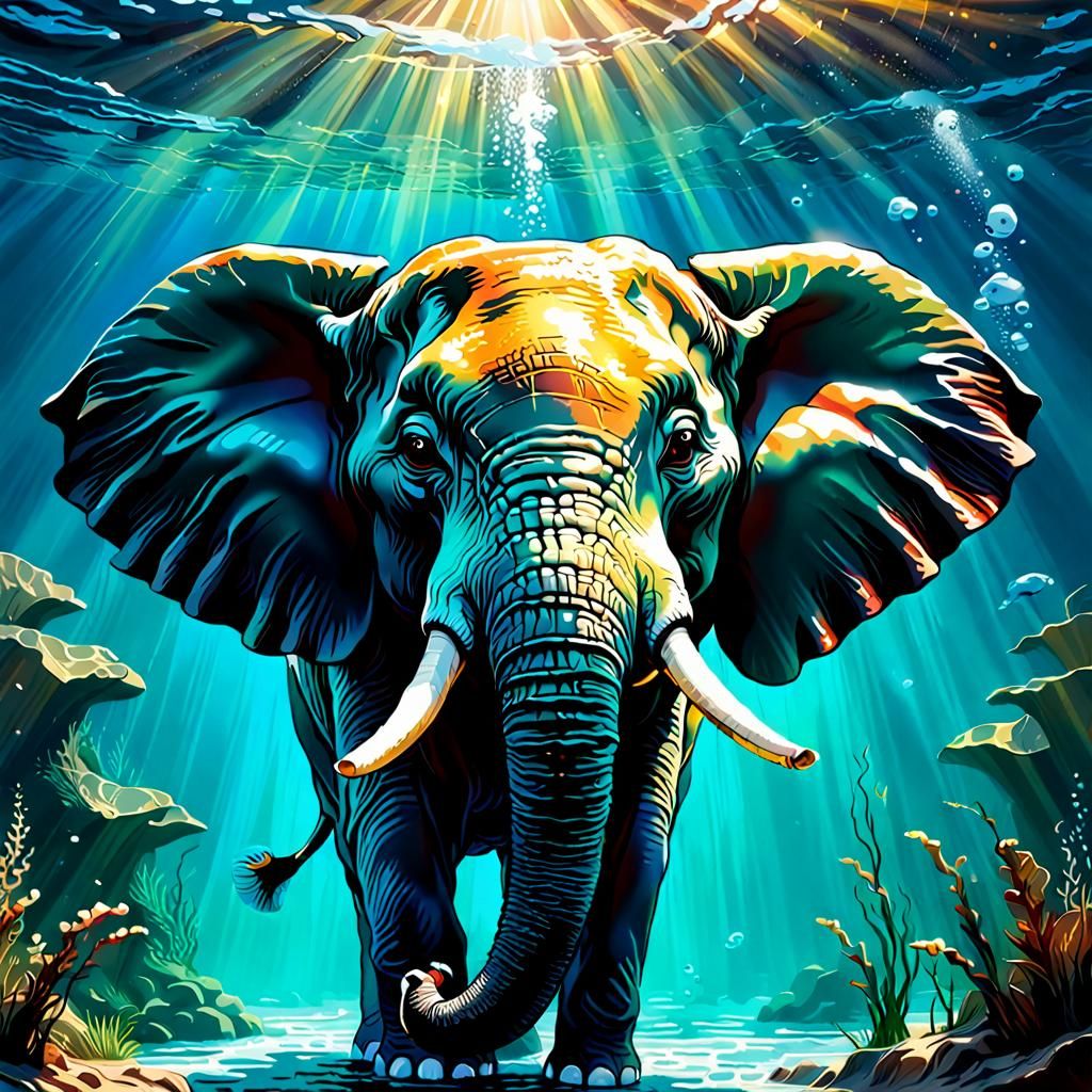 Elephants can swim..