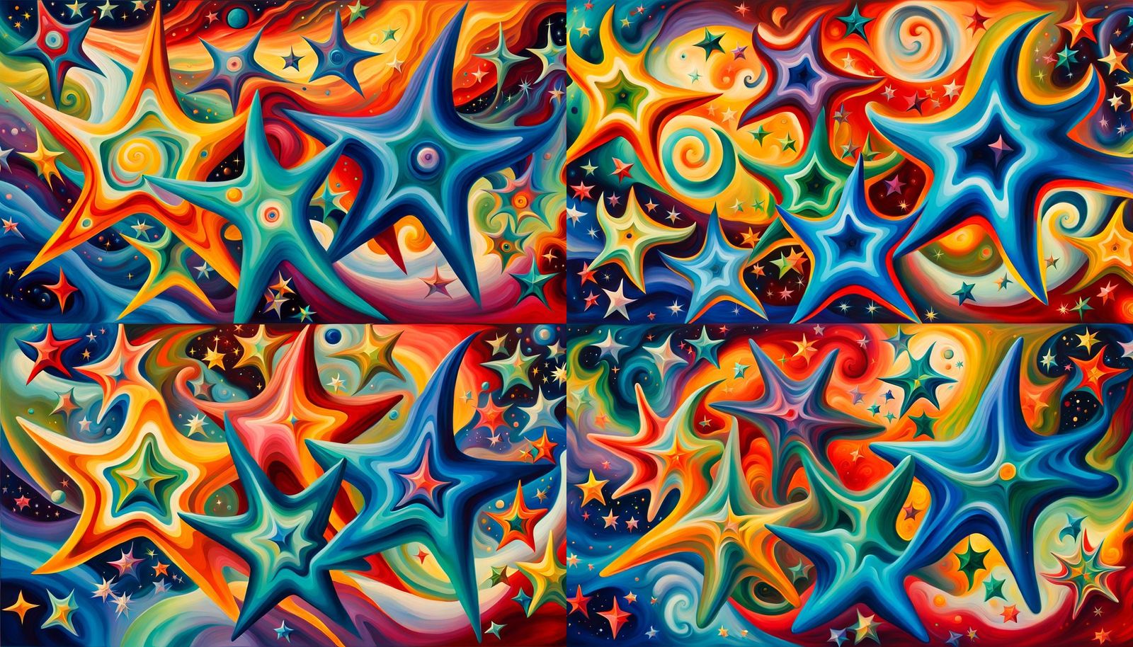 Celestial Star Cluster Formation in Impasto Style