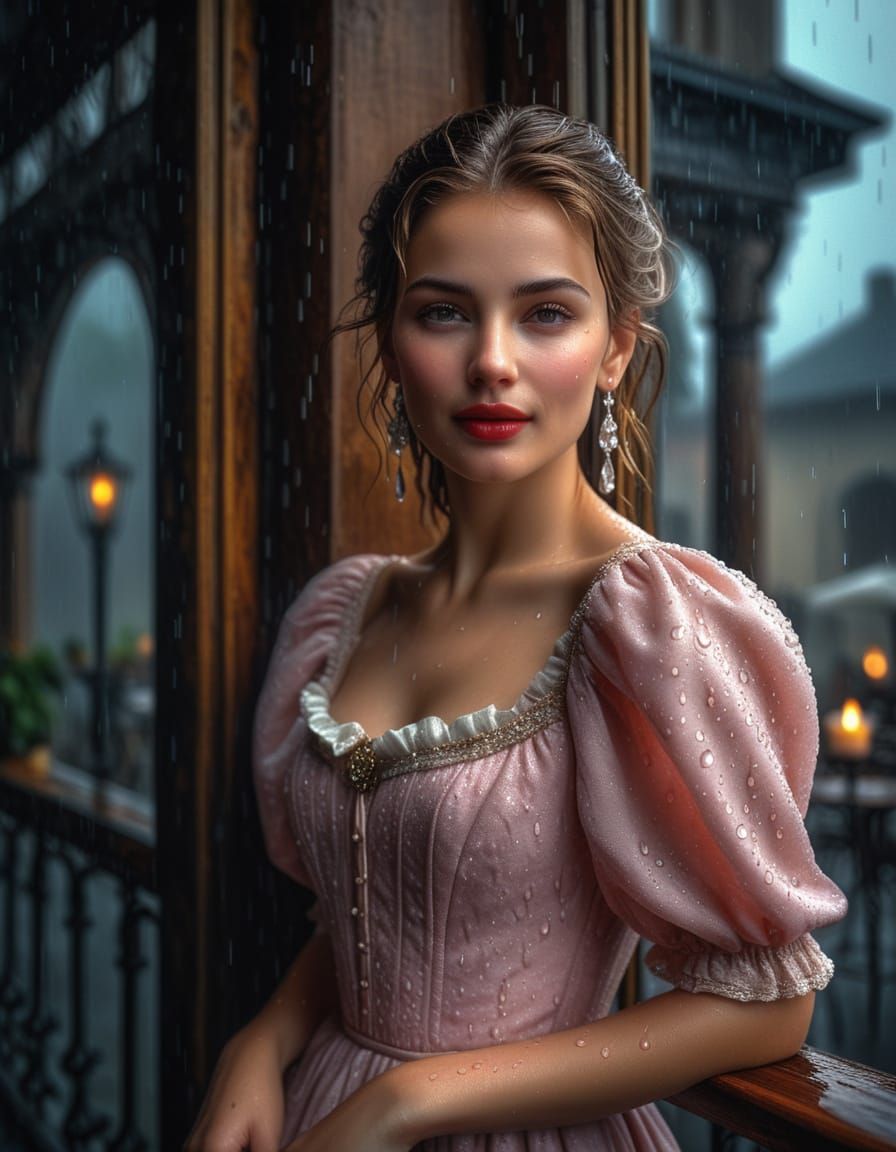 Ethereal Baroque Portrait of Anna Henrietta in Soft Candleli...