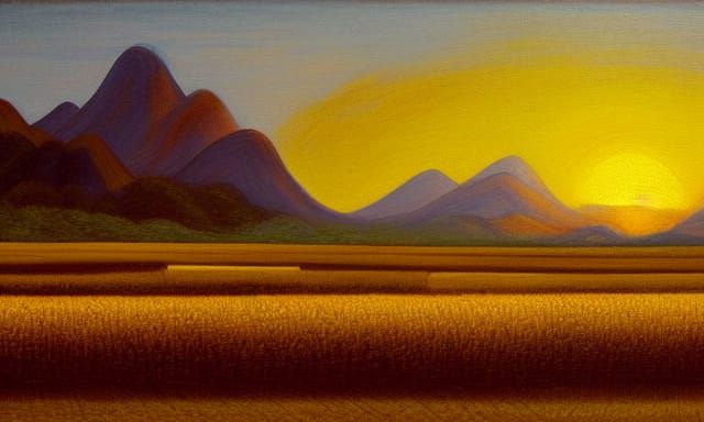 Majestic Maize Field: An Old Master Oil Painting