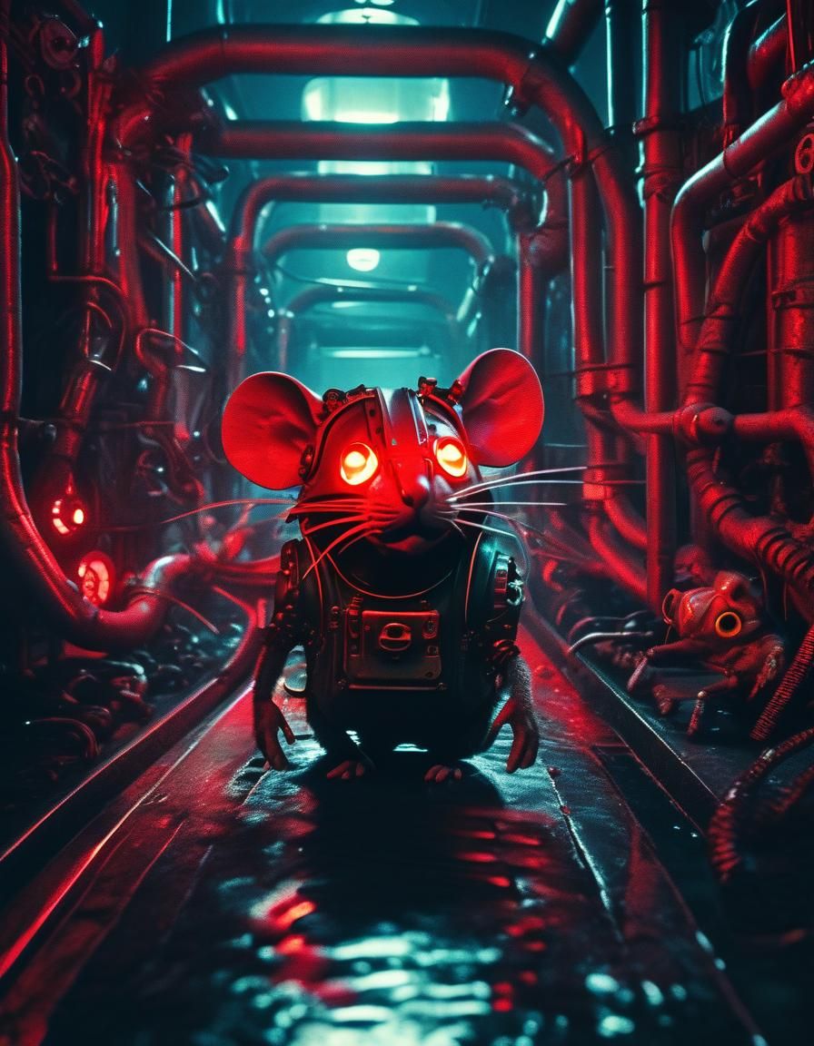 Biopunk Mice in a Neon Underworld