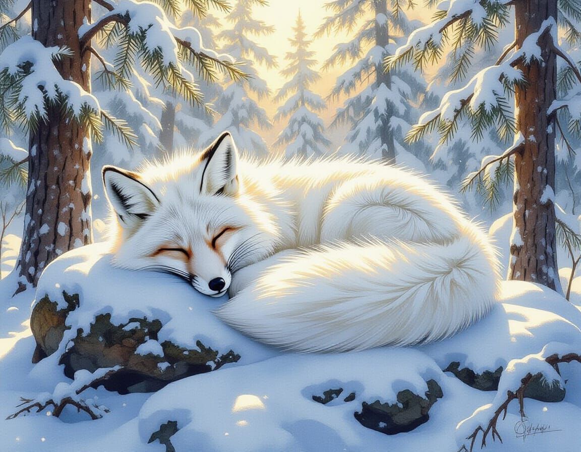 NightCafe QUEST: Animal Expressions Day 11 ~ RELAXED FOX #3