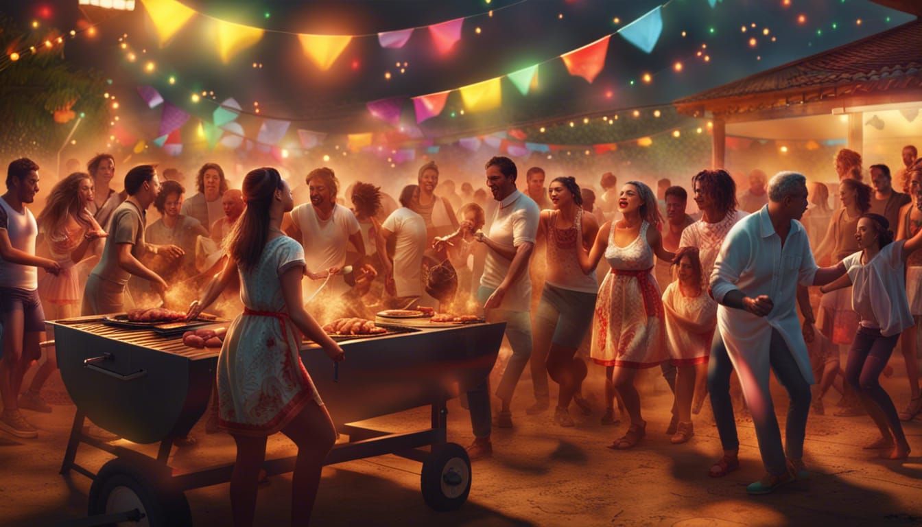 Brazilian Festa Junina Family Barbecue Party