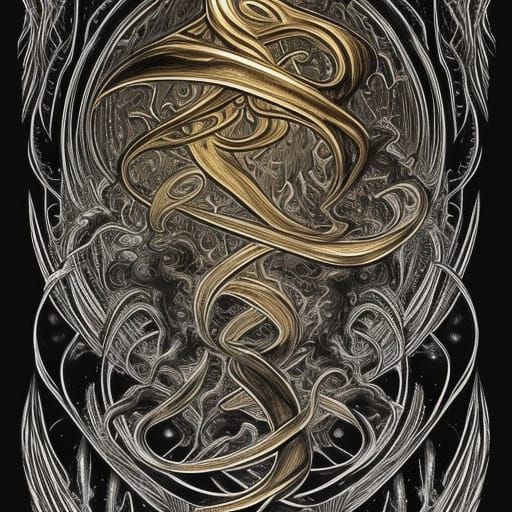 Gold Runes Ink Flow