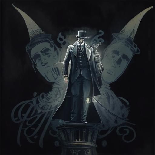 Sherlock Holmes Silhouette in Steampunk London