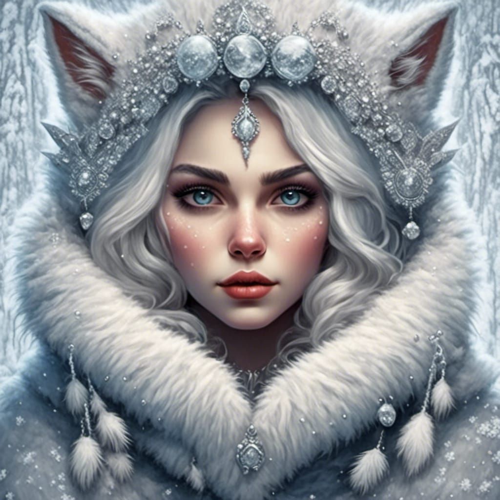 Beautiful Snow Queen with Mesmerizing Eyes