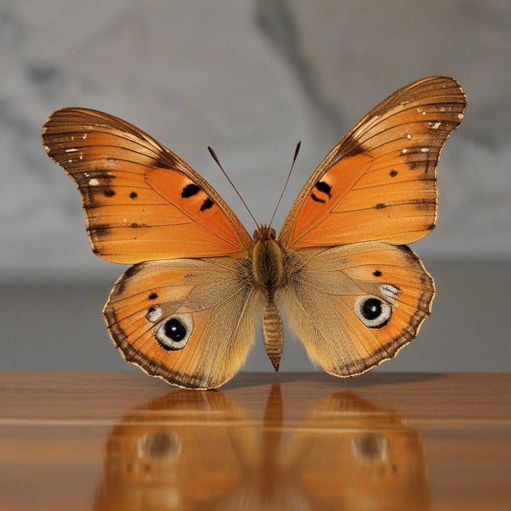 Butterfly in Prague Cafe: Mucha and Rothko Style