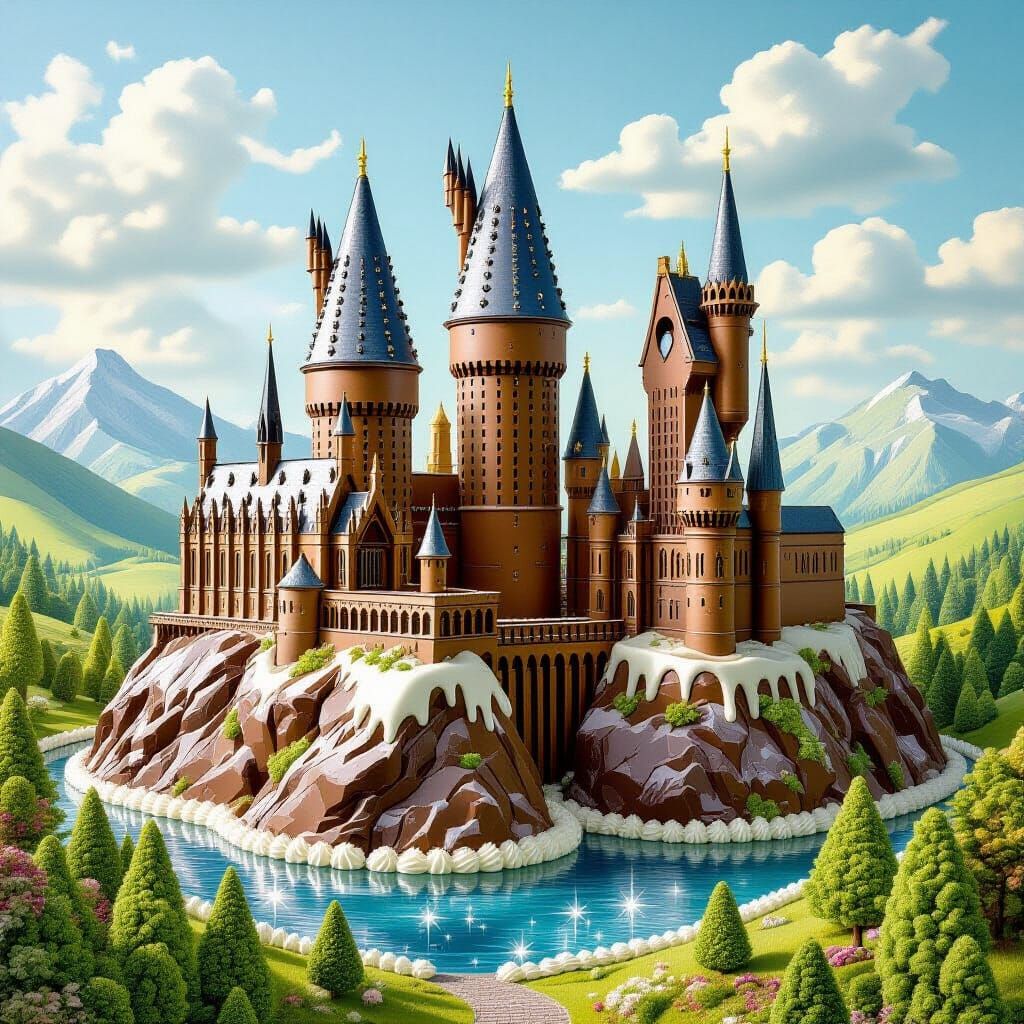 Chocolate Hogwarts Castle and Candy Grounds