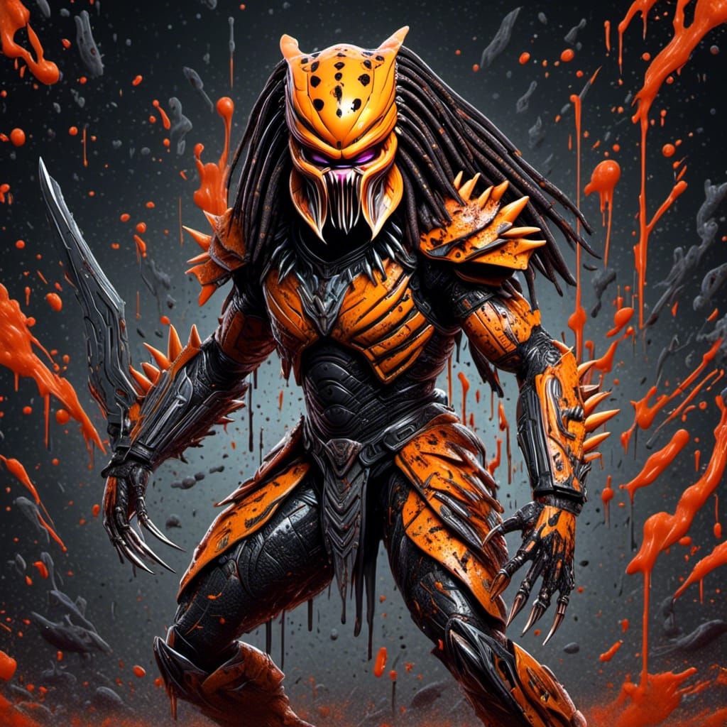 Predator as Scorpion in Graffiti Art Style