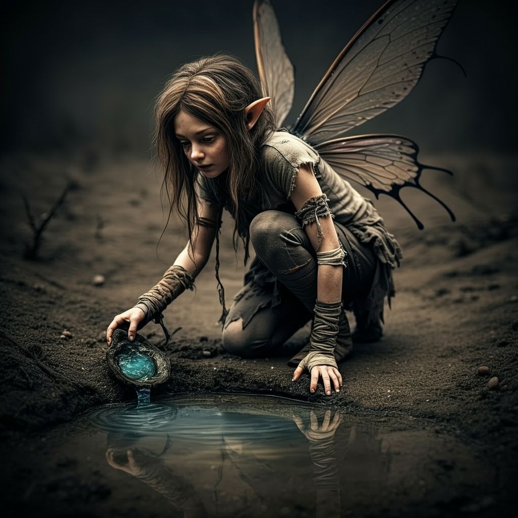 Scavenger Fairy Finds Water in Apocalyptic Wasteland